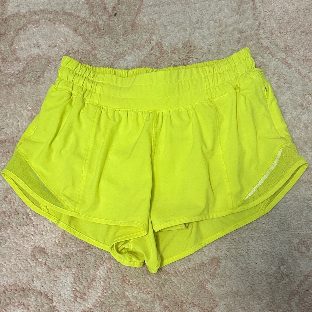 Lululemon Hotty Hot Shorts Electric Yellow